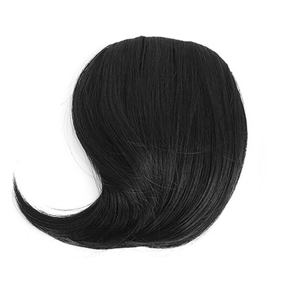 straight Fringe Bangs Clip Ons 6 Inch Short Straight Front Neat