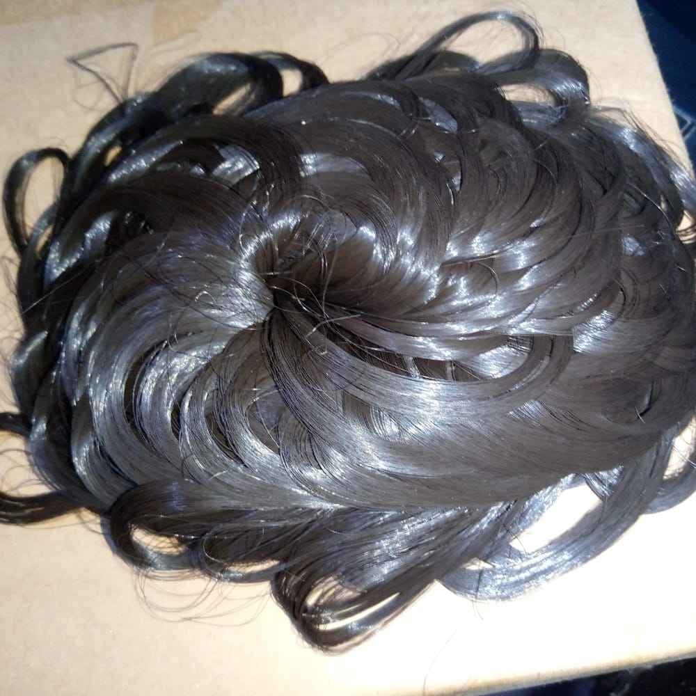 Fashion Women Wavy Curly Bun Synthetic Bud Hair Extension hefrbnd8b-1