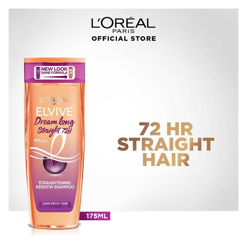 L'Oreal Paris Keratin Straight 72H Straightening Conditioner, For Unruly Wavy To Frizzy Hair, 175ml lpcpez8a-g