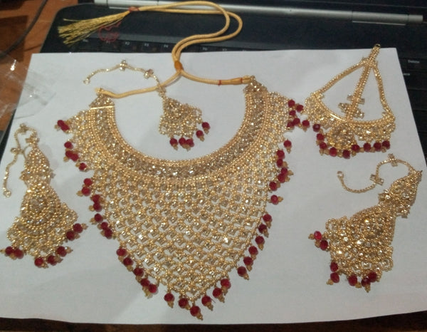 Set Manjous Bridal Gold Plated Red For Her jtfrsra1h-6