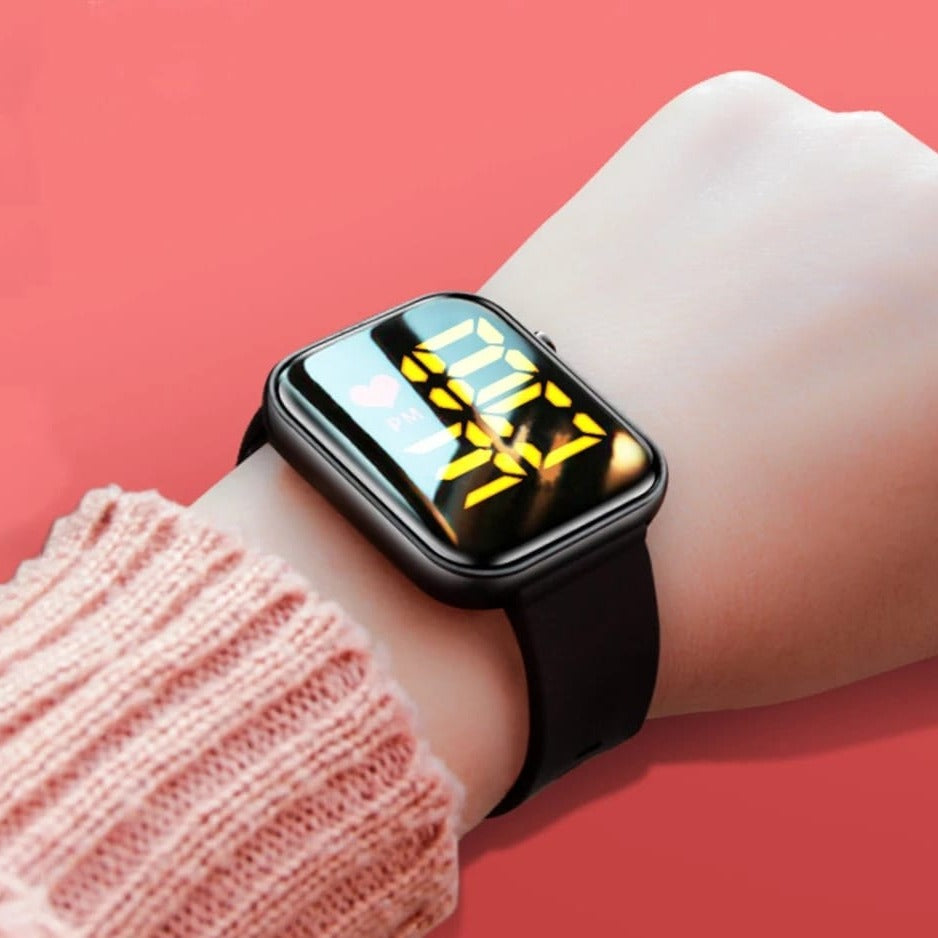 Y1 waterproof Led Smart watch square Led Watch for unisex boys and girls smart band led band band New stylish watch led square smart watch smart band digital watch digital smart watch led watch 2021 for unisex  wwwbkz2d-l