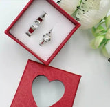 Classic Couple Rings For Men Women CZ Stone Trendy Wedding Lovers' Ring Jewelry Romantic Valentine's Day Present Ring Accessory  fgfrsrf4b-f