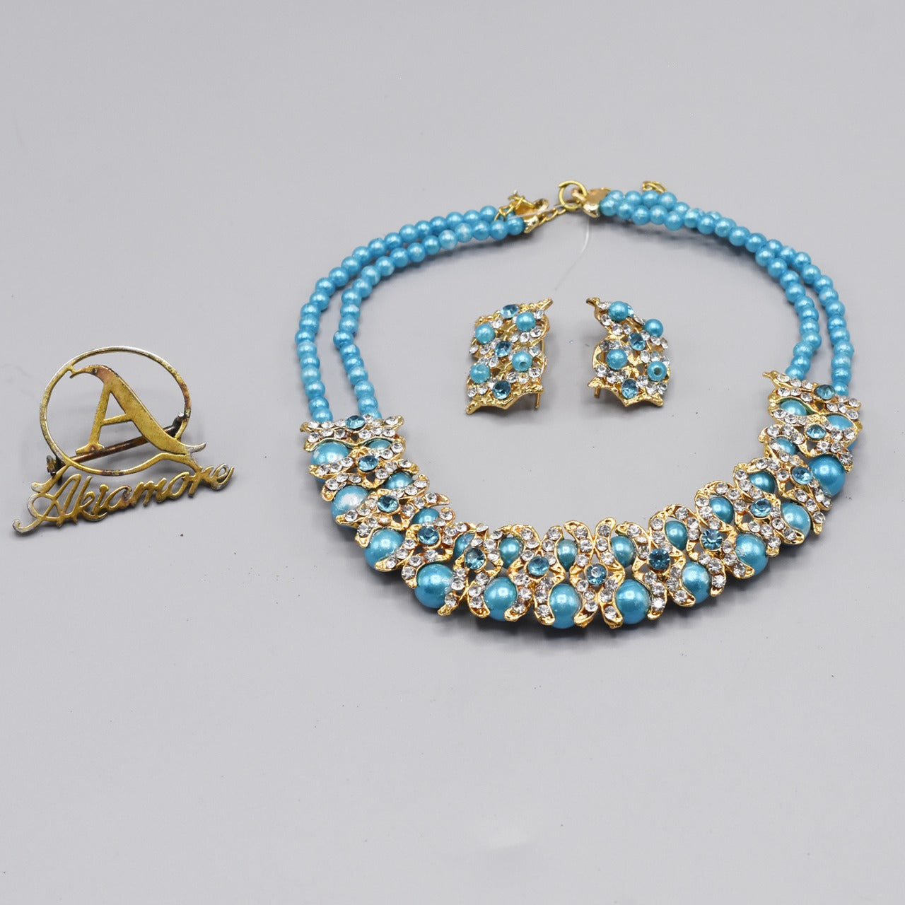 Golden Imitation Pearl Wedding Necklace Earring Sets Party Jewelry Sets for Women Elegant Party Gift Fashion Jewellery jtfrcra1g-1