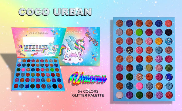 CoCo URBAN UNICORN GLITTER EYE SHADOW PALATE 54 COLOR