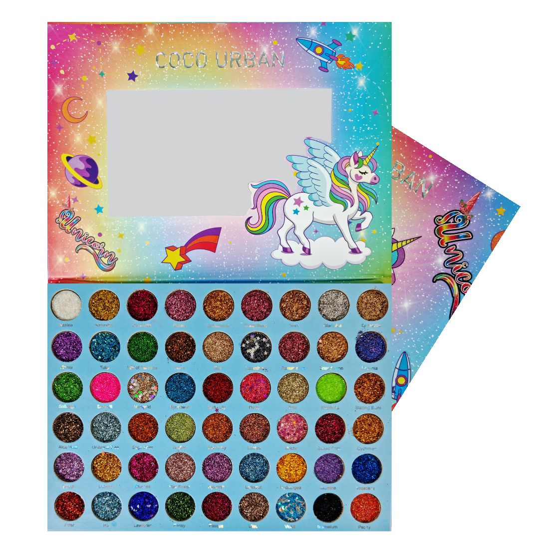 CoCo URBAN UNICORN GLITTER EYE SHADOW PALATE 54 COLOR