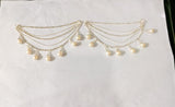 2021 Indian Jewelry Sahara Earring link Headdress Women Antique Gold Pearl Tassel Earrings With Long Sahara Chain egfrcrb9g-1