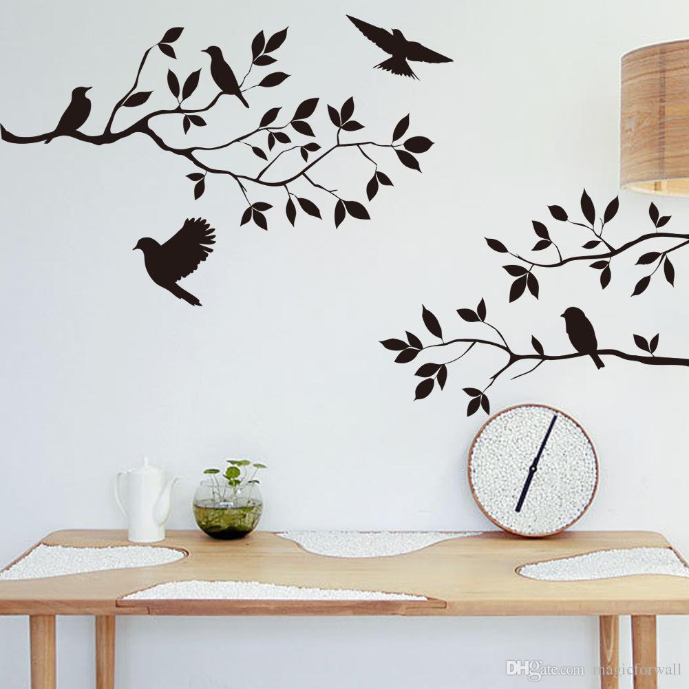 Beautiful Branch of Tree Wall Sticker Decal - Black, For Bed & Living Room  btwsbkz4e-7