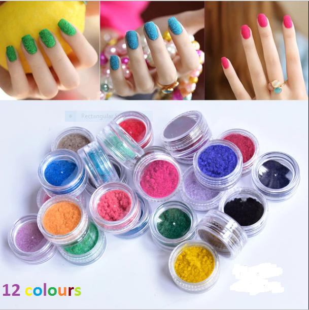Flocking Velvet Nail Powder12 and 24 Colors/set Matte Velvet Dust Pigment For Nails Manicure 3D Nail Art Tips Accessories ntfrmir3e-1