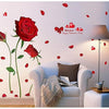 UNIVERSAL XL8178 new removable wall stickers romantic red rose living room bedroom home wedding house decoration murals-Red