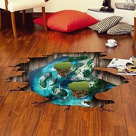 XL8308 3D Symphony Island Wall Stickers For Kids Rooms Bedroom Living Room Ceiling Floor Home Decor Children Wall Decals