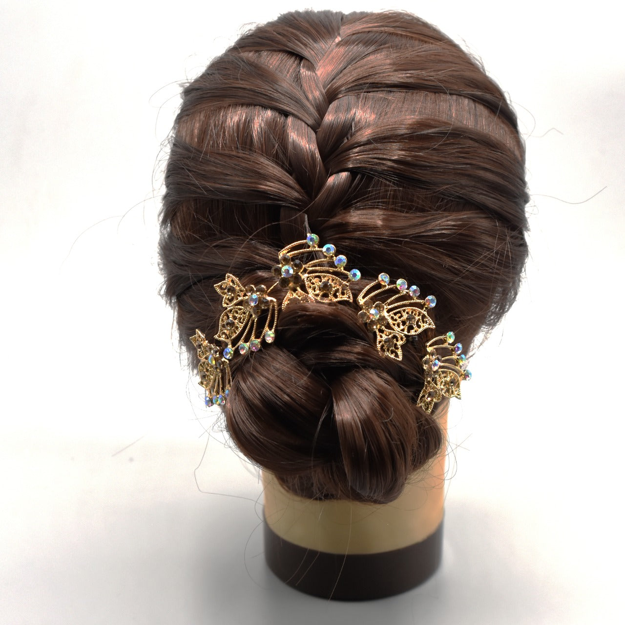 Stylish Flashing Ornaments Rhinestone Pearl Bridal Hair Clip Accessories Jewelry Wedding Elegant Crystal Bride Hair Comb Headwear hpfrcrd1d-6