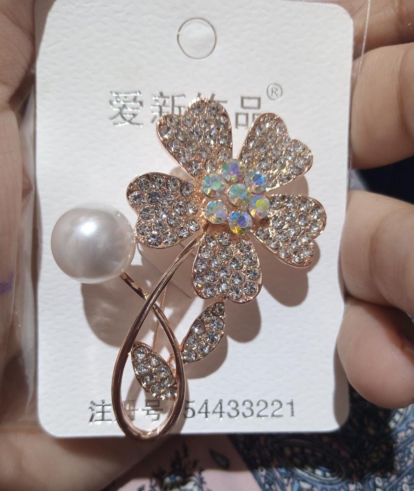 Stylish Brooches Pearl Flower Brooches For Women Elegant Fashion Pin Crystal Brooch Wedding Jewelry High Quality bcfrpdd5x-4