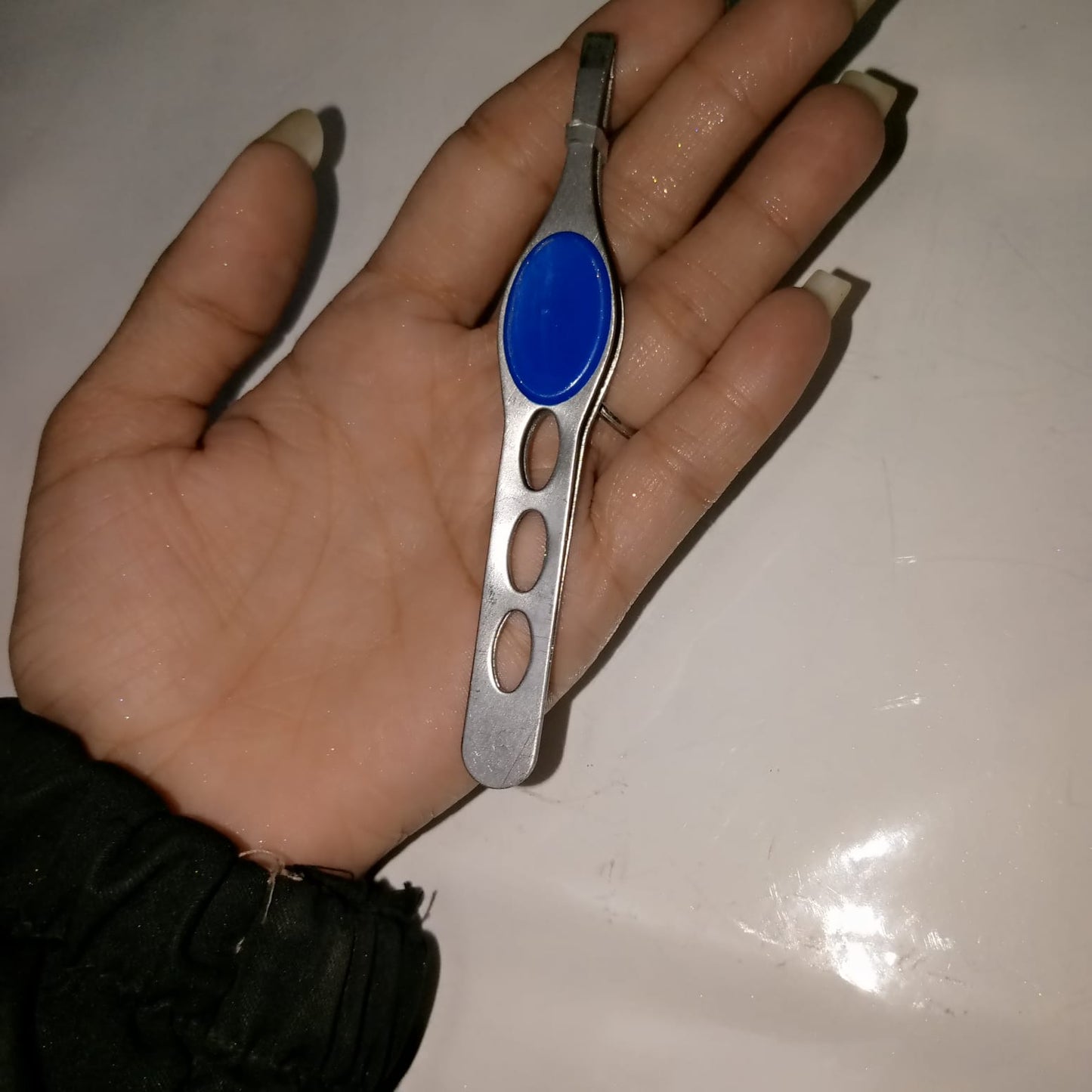 1Pcs Professional Eyebrow tweezers Hair Beauty Slanted Stainless Steel Tweezer Tool bsfrmit1b-3