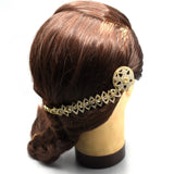 golden Color Bridal Flower Headband Prom Tiara Wedding Hair Accessories Bride Handmade Hair ornaments Female Crystal Headdress