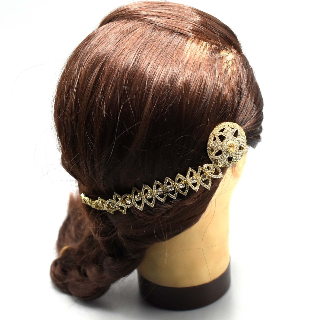 golden Color Bridal Flower Headband Prom Tiara Wedding Hair Accessories Bride Handmade Hair ornaments Female Crystal Headdress