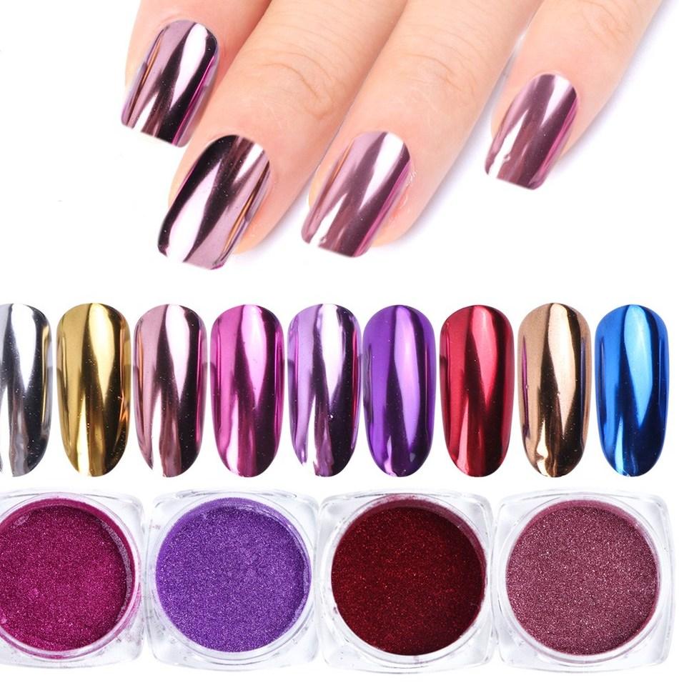 pack of 6 Mirror Glitter Nail Chrome Pigment Shell Dazzling DIY Salon Micro Holographic Powder Laser Nail Art Decorations Manicure ntfrmir3f-2
