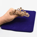 Wedding Hair Accessoriedding Hair Tiara Crystal Bridal Tiara Crown Silver Color Diadem Veil Tiaras Wes Headpieces Head Jewelry