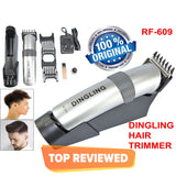 Original Trimmer Shaver Trimmers Shavings Set/Kit Moveable Head and Turbo Speed - Silver Dinglong RF-609X 100% Original rechargeable with charge base Hair And Beard shaving machine And Grooming For Men for hair cutting special for professional