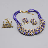 Golden Imitation Pearl Wedding Necklace Earring Sets Party Jewelry Sets for Women Elegant Party Gift Fashion Jewellery jtfrcra1g-1