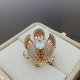 Flower 360 Rotation Bloom Ring For Women & Girls Adjustable fgfrgdf1j-e