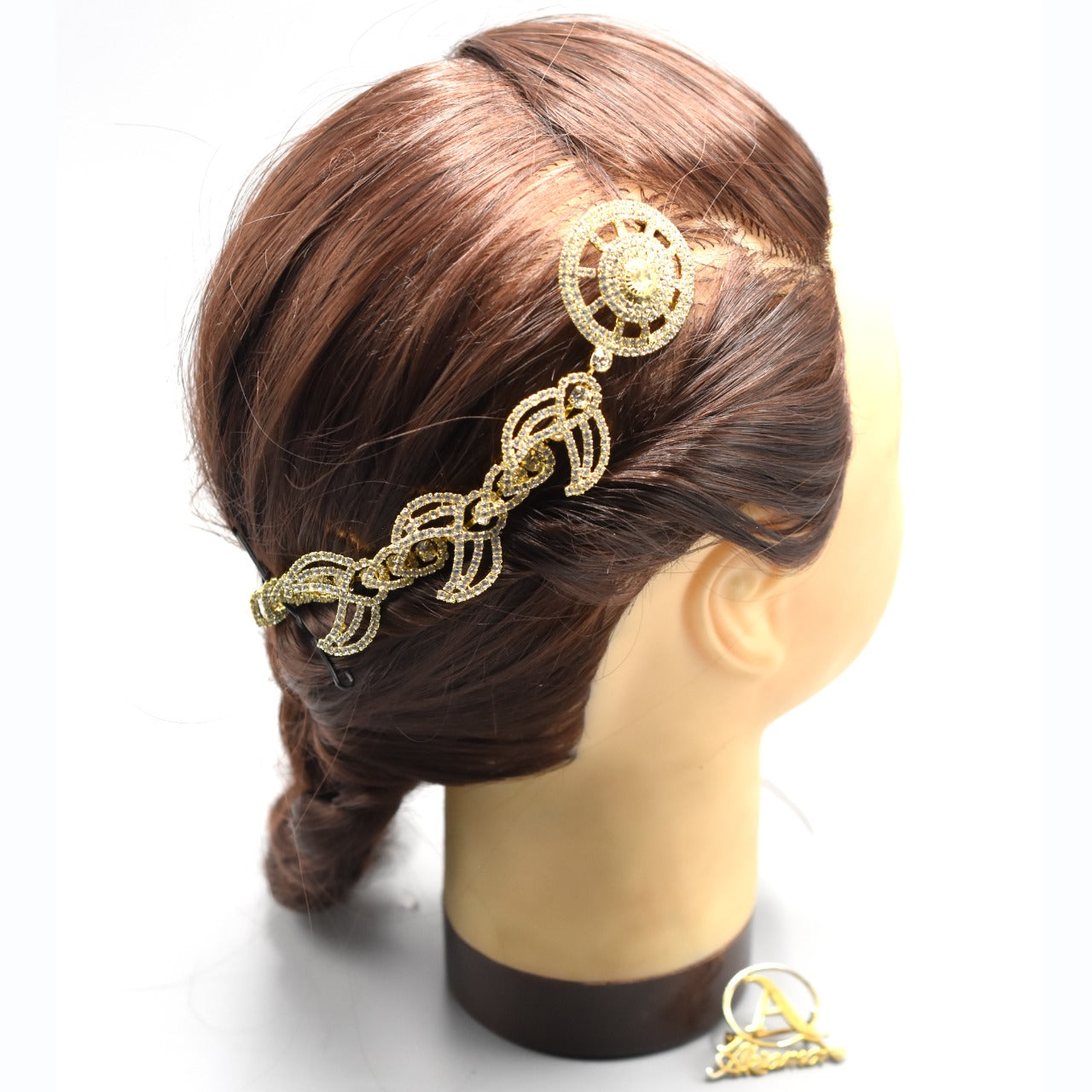 golden Color Bridal Flower Headband Prom Tiara Wedding Hair Accessories Bride Handmade Hair ornaments Female Crystal Headdress