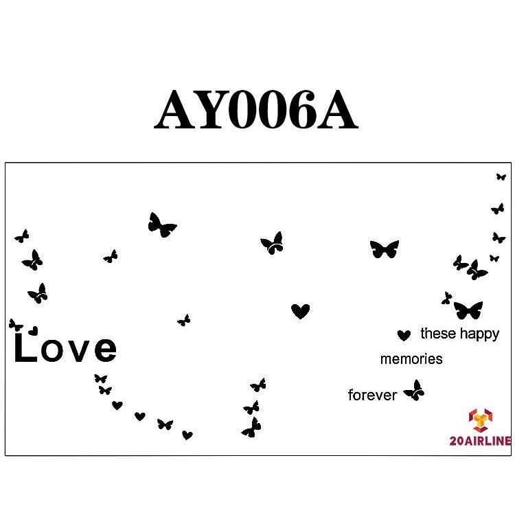 ✽UP✽LOVE Butterfly Removable Wall Decal Bridal Party Sticker Mural Home Photo Decor