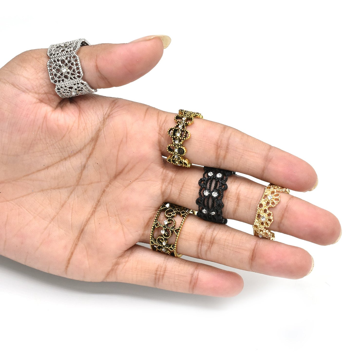 pack of 5 beautiful rings for girls fgsmf1w-1