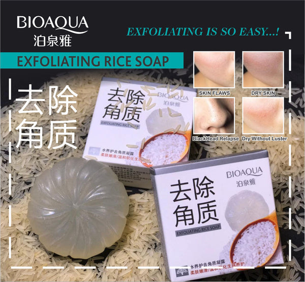 New Bioaqua Exfoliating Rice Soap  rbswez8b-f