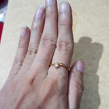 Luxury Zircon Gold Double Student Rings For Woman 2021 New Fashion Gothic Finger Jewelry Wedding Party Girl's Ring