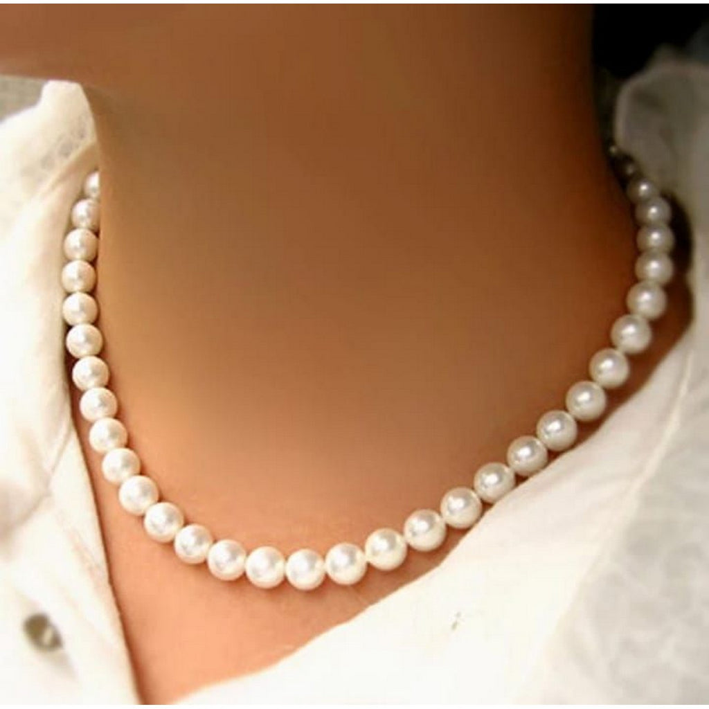 Elegant Pearl Bead Statement Necklace Women Choker Necklace for Women