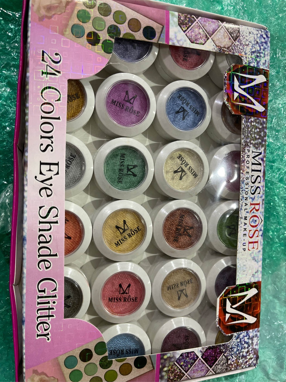 Professional Shimmer Glitter Shimmering Eye Shadow Glitter Powder Set Nail,Face & Eye (Pack of 24pcs)  (Multicolour)   mrgemiz4n-4