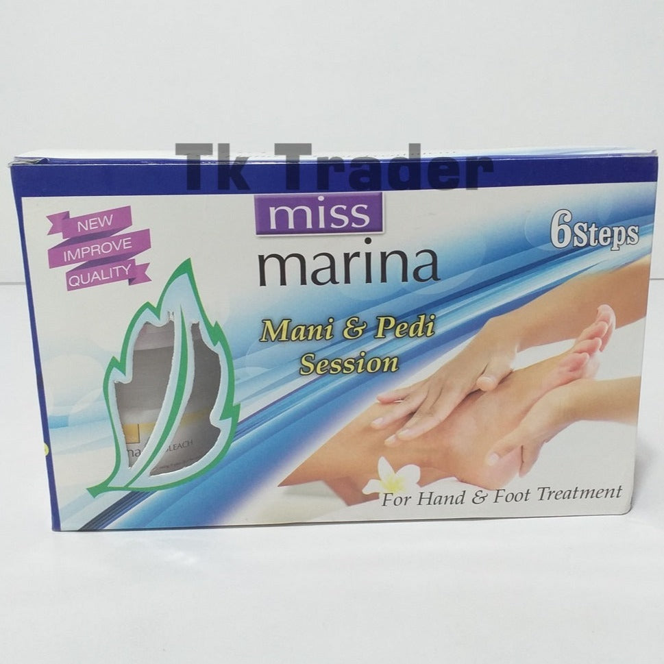 6 Steps Miss Marina Mani and Pedicure Session Facial Kit  mmpkbez1d-k