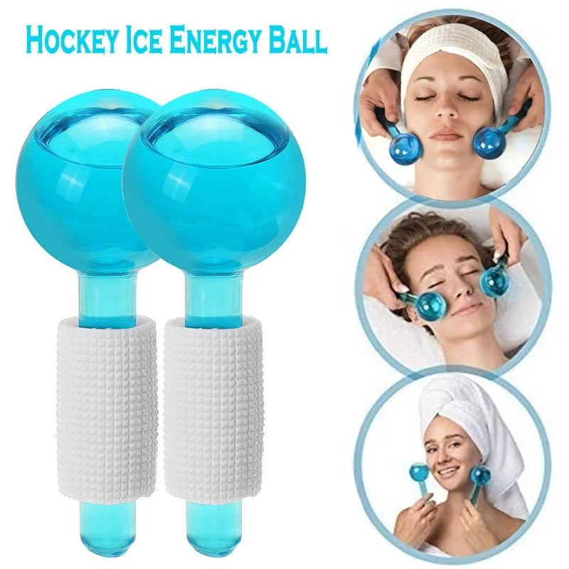 Large Beauty Ice Hockey Energy Beauty Crystal Ball Facial Cooling Ice Globes Water Wave For Face and Eye massage