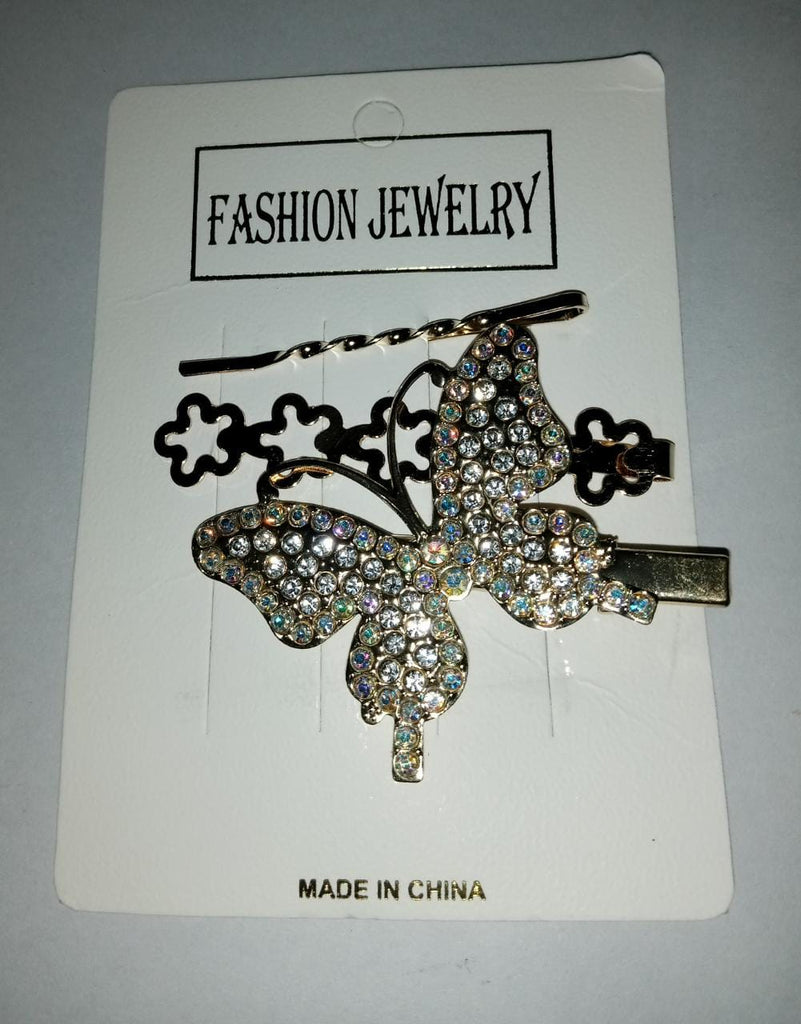 3pcs set rendom design Gold Rhinestone Scissors Pearls Hairpins Hair Clips Hair Accessories