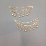 2021 Indian Jewelry Sahara Earring link Headdress Women Antique Gold Pearl Tassel Earrings With Long Sahara Chain egfrcrb9g-1