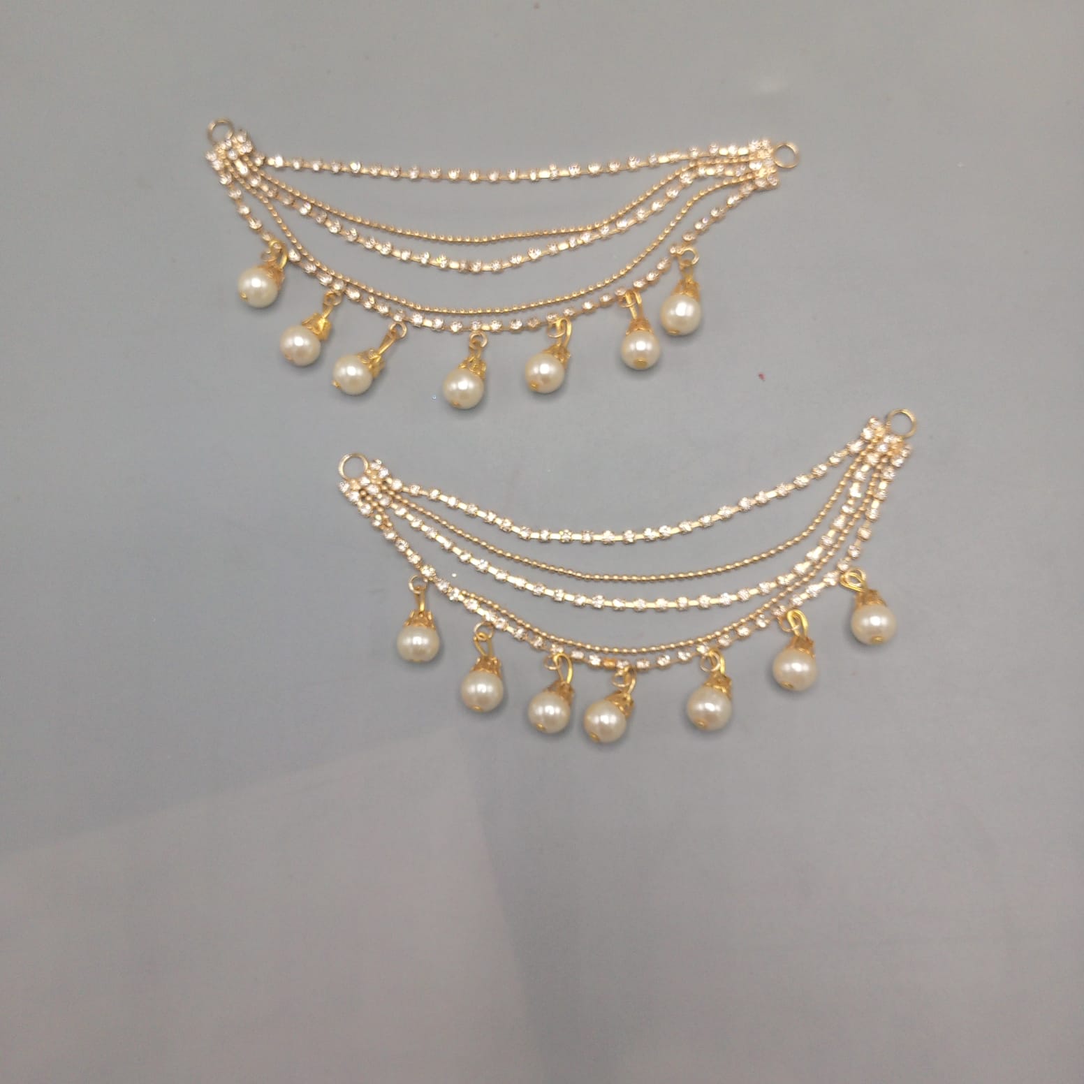 2021 Indian Jewelry Sahara Earring link Headdress Women Antique Gold Pearl Tassel Earrings With Long Sahara Chain egfrcrb9g-1