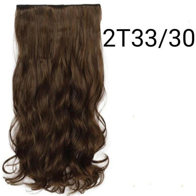 Remei  Synthetic Long Wave Clip In Hair Extension Heat Resistant Wavy Hairpiece High Temperature Fiber