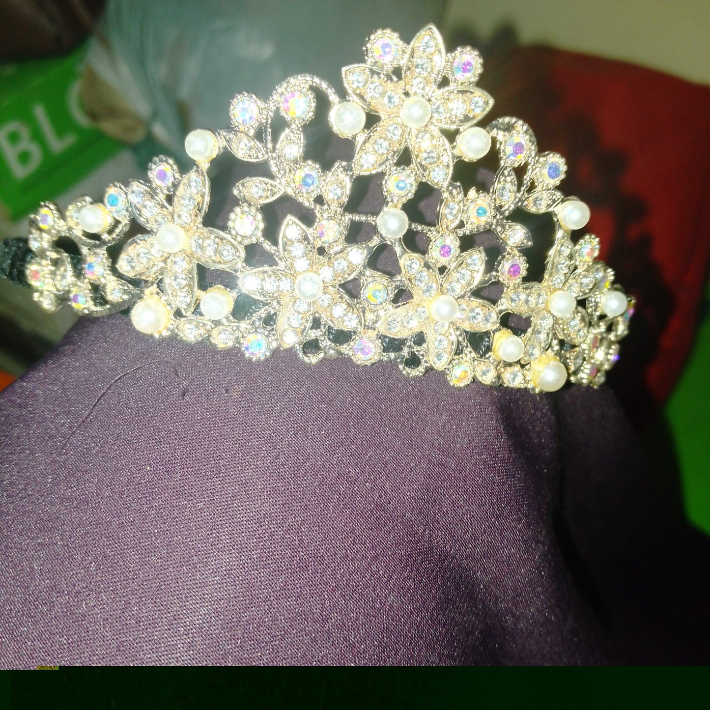 Crystal Crown Tiaras Headwear For Women Party Rhinestone Pearl Crown Tiara Hair Wedding Queen Crowns Head Jewelry Birthday Party jewellery