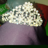 Crystal Crown Tiaras Headwear For Women Party Rhinestone Pearl Crown Tiara Hair Wedding Queen Crowns Head Jewelry Birthday Party jewellery