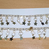 Personality round bead star anklet  pure Golden  silver simple Anklet female style star anklet beach