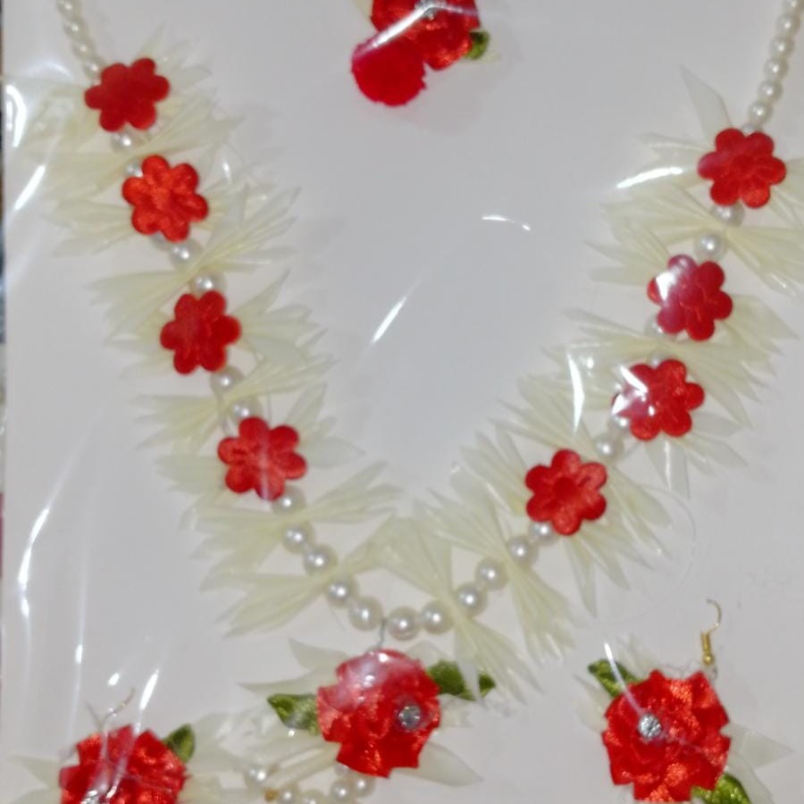 BRIDAL FLOWER GAJRA Indian Pakistani wedding Jewellery Set Mehndi For Women