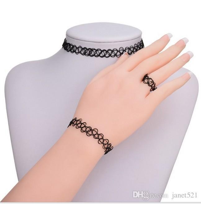 3 Pieces Choker Necklace Ring Bracelet Set - Walmart.com