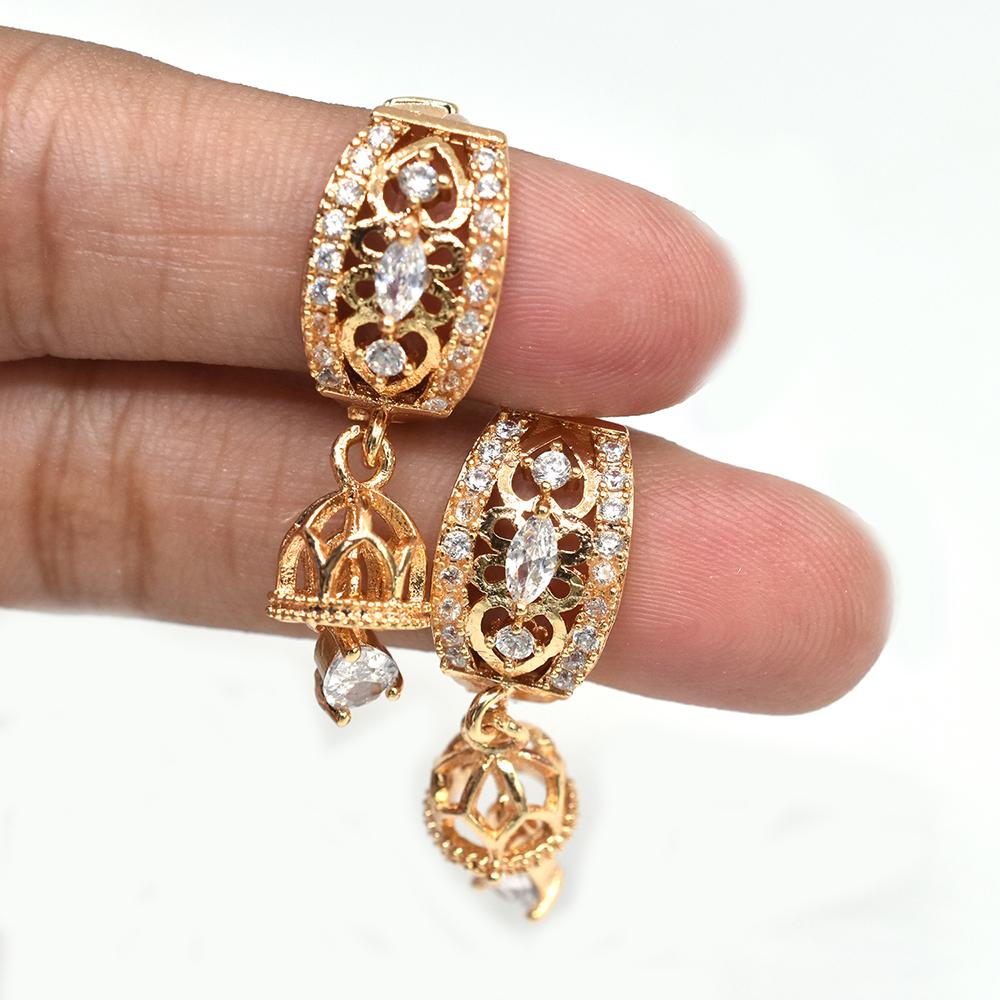 Gold Earrings Luxury sterling silver Crystal Earring For Women egfrpdb2h-7