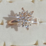 Women Ring Opening Rotatable Shiny Rhinestone