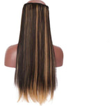 Synthetic Long Straight Hairstyles Synthetic 5 Clip In Hair Extension Heat Resistant Hairpieces Brown Black Piece For Women