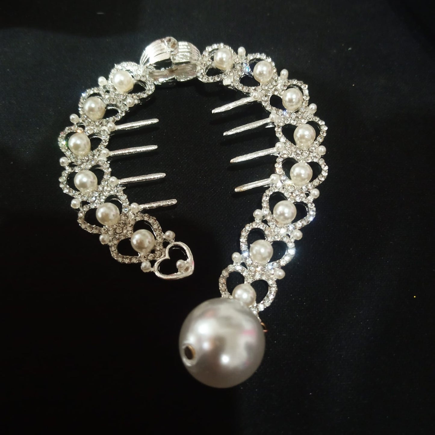 Pearl Women Headband Wedding Hair Accessories For Women Bride Tiara Headband Hair Jewelry Silver Color Hairband