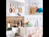 Adhesive Hooks for Wall/ Heavy-Duty Hooks(10Kg)/ Flower Shape Wall Hooks for Hanging/ Nail Free Sticky Hangers with Stainless Steel Hooks / Transparent Strong Hooks/ Waterproof and Oil- proof Stickers for Bathroom and Kitchen  hrfrclv1f-2