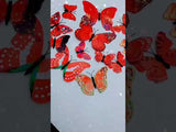 12 Pcs Butterfly dubble lear  Wall Stickers Decoration Magnet Butterflies on the wall DIY Wallpaper 3D PVC