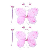 3pcs/Set Butterfly Wing Wand Headband Kids Fairy Princess Girls  wgfrpke2k-4