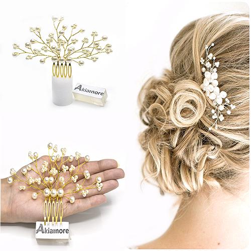 Crystal Hair Combs Tiaras Rhinestone Pearl Bridal Hair Comb Headpiece Women Hair Jewelry Wedding Hair Accessories for Bride cpfrpdc5k-1